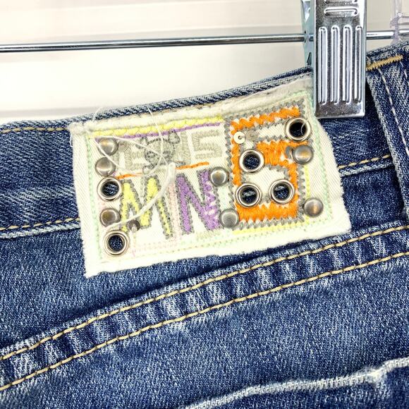 MNG Jeans Cut Off Shorts Womens Size 6 Medium Was Distressed Low Rise - Picture 3 of 6